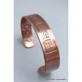 Bracelet magnétique 6 aimants mantra - Bracelet Magnétique en Cuivre