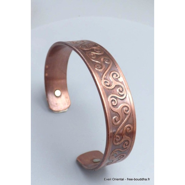Bracelet magnétique celtique en cuivre 2 aimants Bracelet Magnétique en Cuivre BTA22