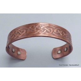 Bracelet en cuivre magnétique 6 aimants symbole celtique Bracelet Magnétique BTA24