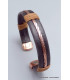 Bracelet magnétique cuivre et faux cuir Bracelet Magnétique en Cuivre BTA25