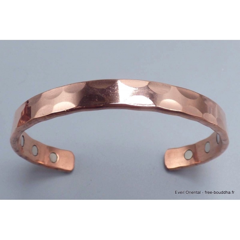 Bracelet magnétique 6 aimants cuivre martelé Bracelet Magnétique BTA26