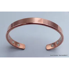 Bracelet magnétique 6 aimants en cuivre lisse - Bracelet Magnétique en Cuivre