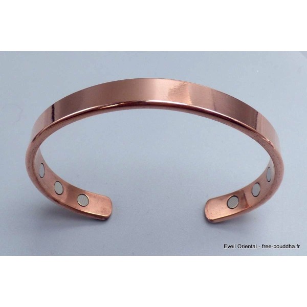 Bracelet magnétique 6 aimants en cuivre lisse Bracelet Magnétique en Cuivre BTA28