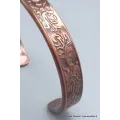 Bracelet magnétique 6 aimants motif floral - Bracelet Magnétique en Cuivre