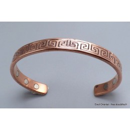 Bracelet cuivre 6 amants motif géométrique Bracelet Magnétique BTA30