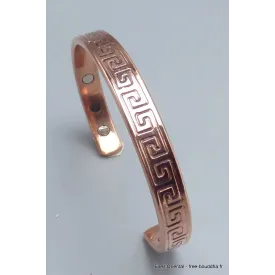 Bracelet cuivre 6 amants motif géométrique - Bracelet Magnétique en Cuivre