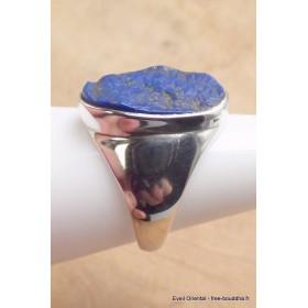 Chevalière Bague ovale Lapis Lazuli brut taille 56 Bagues pierres naturelles YM28.7