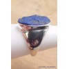 Chevalière Bague ovale Lapis Lazuli brut taille 56 Bagues pierres naturelles YM28.7