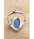 Chevalière Bague ovale Lapis Lazuli brut taille 56 Bagues pierres naturelles YM28.7