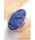 Chevalière Bague ovale Lapis Lazuli brut taille 56 Bagues pierres naturelles YM28.7