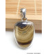 Pendentif Schalenblende semi-oval Pendentifs pierres naturelles PU90.3