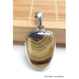 Pendentif Schalenblende semi-oval Pendentifs pierres naturelles PU90.3