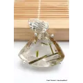Pendentif Epidote sur Quartz bélière feuille - Pendentifs pierres naturelles