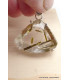 Pendentif Epidote sur Quartz bélière feuille Pendentifs pierres naturelles PU96.2