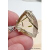 Pendentif Epidote sur Quartz bélière feuille Pendentifs pierres naturelles PU96.2