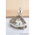 Pendentif Epidote sur Quartz bélière feuille - Pendentifs pierres naturelles