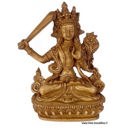 Statuette divinité bouddhiste Manjushri 15 cm Objets rituels bouddhistes MANPM1