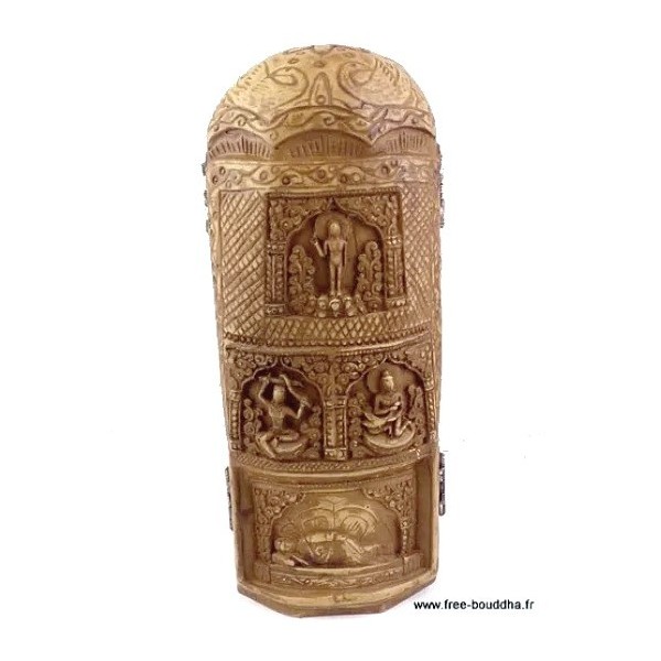 Autel temple bouddhiste Triptyque 20 cm Statuettes Bouddhistes TRYP2