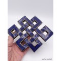 Décoration murale Noeud sans fin en Lapis lazuli Décoration tibétaine DECOLL1