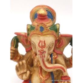 Petite statuette Ganesh 11.5 cm peinte à la main Statuettes Bouddhistes GAN7