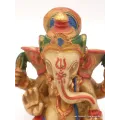 Statuette bouddhiste Ganesh 11.5 cm peinte à la main - Statuettes bouddhistes tibétaines artisanales