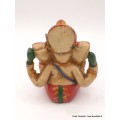 Petite statuette Ganesh 11.5 cm peinte à la main Statuettes Bouddhistes GAN7