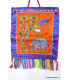 Tenture tibétaine Quatre Amis couleur orange Tentures tibétaines Bouddha QUAT 5