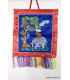Décoration tenture bouddhiste Quatre amis bleue Tentures tibétaines Bouddha QUAT2