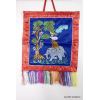 Décoration tenture bouddhiste Quatre amis bleue Tentures tibétaines Bouddha QUAT2