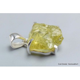 Bijou Pendentif Quartz Citron brut asymétrique Pendentifs pierres naturelles PU113.2