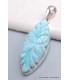 RARE pendentif Larimar sculpté main Pendentifs pierres naturelles PU112