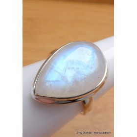 Bijou Pierre de lune bleue bague taille 61-h Bijoux en Pierre de lune CWA77.12