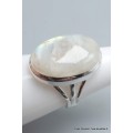 Bague Pierre de lune bleue taille 57 Bijoux en Pierre de lune CWA77.13