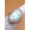Bague Pierre de lune bleue taille 57 Bijoux en Pierre de lune CWA77.13