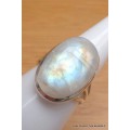 Bague Pierre de lune bleue taille 57 Bijoux en Pierre de lune CWA77.13