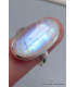 Bague Péristérite Pierre de lune bleue taille 61 Bijoux en Pierre de lune CWA77.15