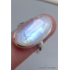 Bague Péristérite Pierre de lune bleue taille 61 Bijoux en Pierre de lune CWA77.15