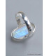 Bague Péristérite Pierre de lune bleue taille 61 Bijoux en Pierre de lune CWA77.15