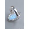 Bague Péristérite Pierre de lune bleue taille 61 Bijoux en Pierre de lune CWA77.15