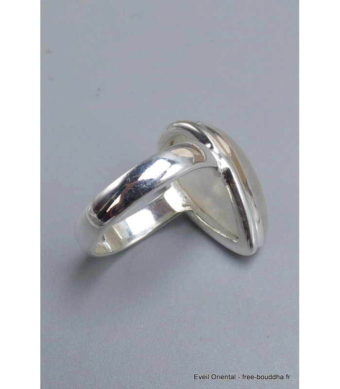 Bague goutte Pierre de lune bleue taille 55 Bijoux en Pierre de lune CWA77.17