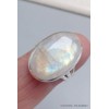Bague ovale Pierre de lune arc-en-ciel taille 59 Bijoux en Pierre de lune CWA77.19
