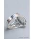 Bague Merlinite ovale 3 anneaux taille 59 Bagues pierres naturelles PU110.6