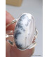 Bague Merlinite ovale 3 anneaux taille 59 Bagues pierres naturelles PU110.6