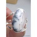 Bague Merlinite ovale 3 anneaux taille 59 Bagues pierres naturelles PU110.6