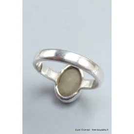 Bague ovale en Pyrite dorée taille 59 - Bagues pierres naturelles