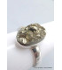 Bague ovale en Pyrite dorée taille 59 Bijoux en Pyrite YM30.8