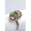 Bague ovale en Pyrite dorée taille 59 Bijoux en Pyrite YM30.8