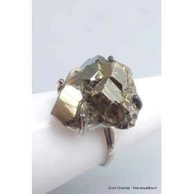 Grosse bague en Pyrite dorée taille 58 Bijoux en Pyrite YM30.9