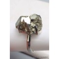 Grosse bague en Pyrite dorée taille 58 Bijoux en Pyrite YM30.9