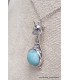 Collier Girafe en Larimar Colliers pierres naturelles fines PU105.4